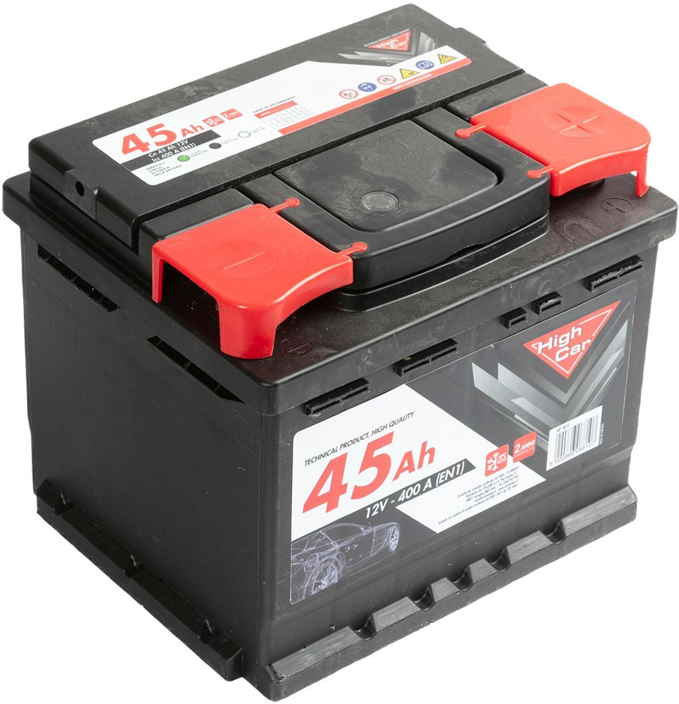 HIGH CAR Batteria Auto da 45AH 400A 12V polo positivo destro cassetta L1