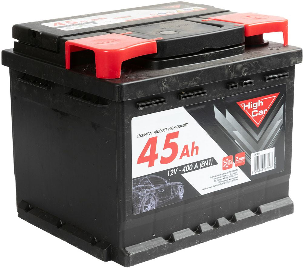 Batteria Auto da 45AH 400A 12V polo positivo destro cassetta L1