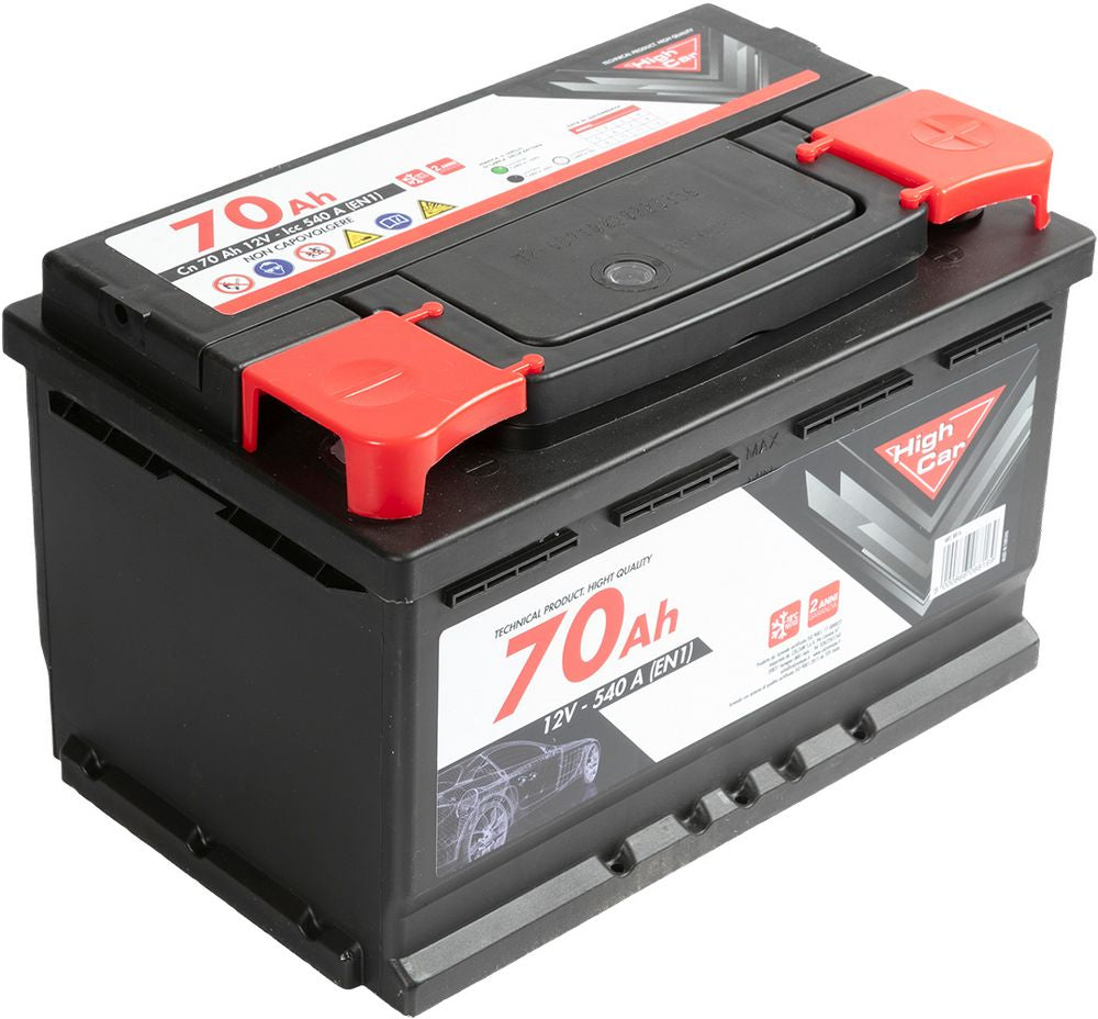 HIGH CAR Batteria Auto da 70AH 540A 12V polo positivo destro cassetta L3B