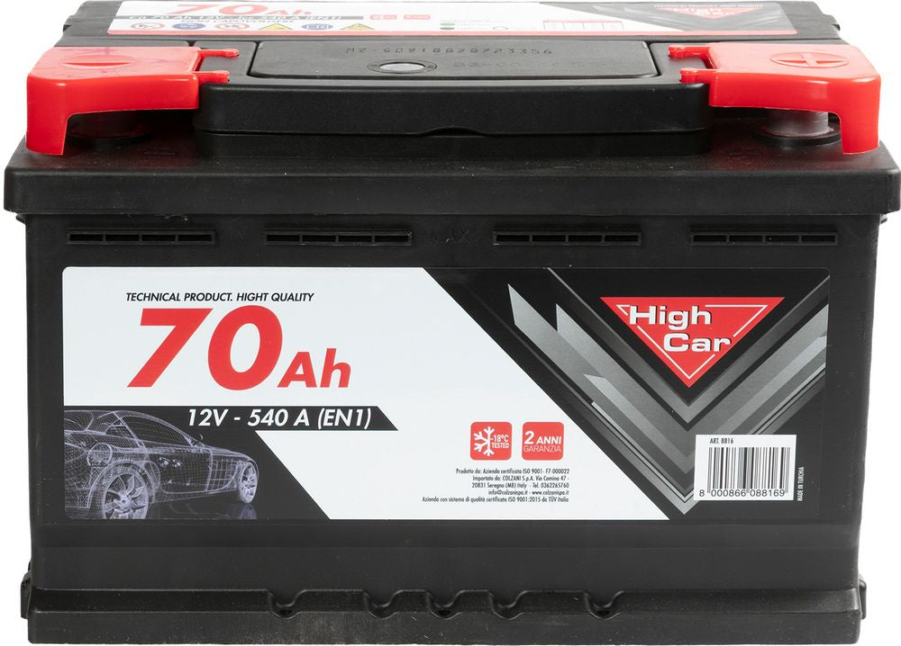 Batteria Auto da 70AH 540A 12V polo positivo destro cassetta L3B