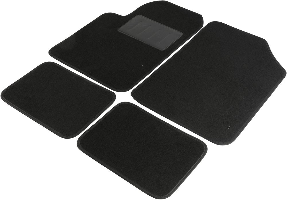 Set 4 pz. tappeti auto neri universali in moquette
