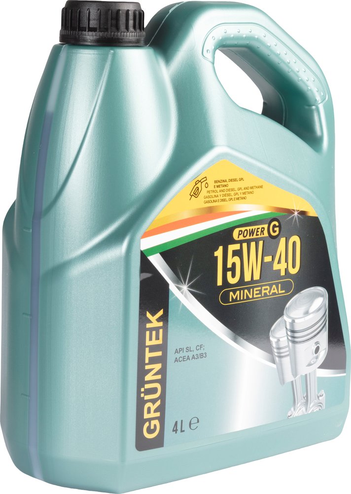 GRUNTEK Nuovo lubrificante Power G 15W40 capacit? di 4L per autovetture