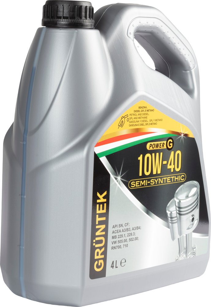GRUNTEK Nuovo lubrificante POWER G 10W-40 semisintetico per veicoli a benzina