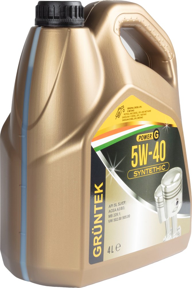 Olio Power-G sintetico 4L 5W40 per motori Diesel Benzina GPL