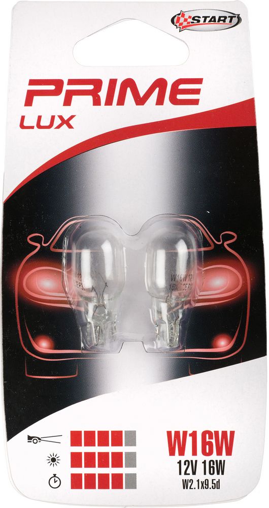 START W16W Coppia di Lampadine in vetro per luci auto 12V 16W W2,1x9,5d