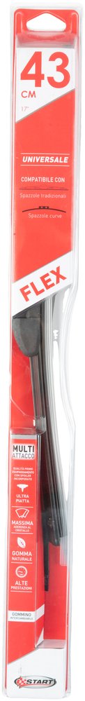 Spazzola tergicristallo Curva 43 cm-17" Universale per auto