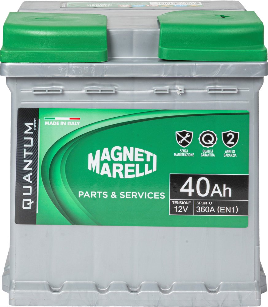 QUANTUM ENERGY Magneti Marelli Batteria per auto 40AH 12V 330A EN1 per cassetta