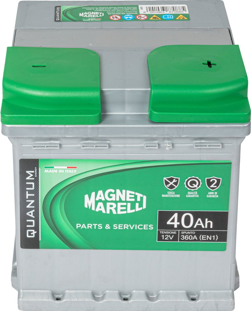 QUANTUM ENERGY Magneti Marelli Batteria per auto 40AH 12V 330A EN1 per cassetta