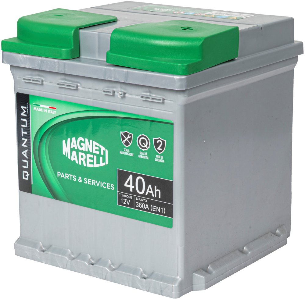 QUANTUM ENERGY Magneti Marelli Batteria per auto 40AH 12V 330A EN1 per cassetta