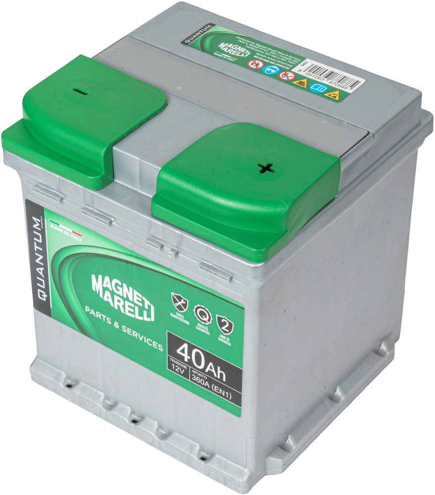 QUANTUM ENERGY Magneti Marelli Batteria per auto 40AH 12V 330A EN1 per cassetta