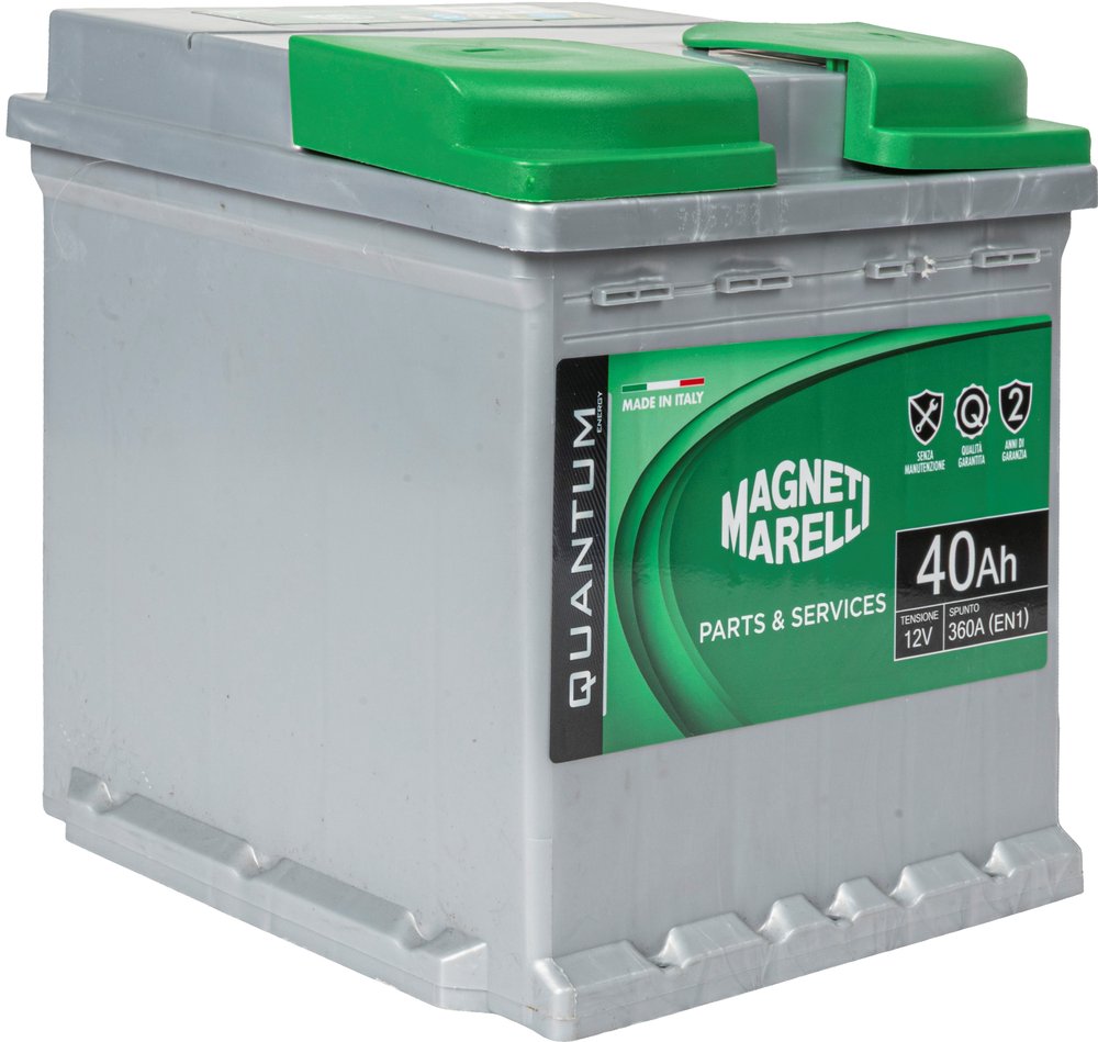 QUANTUM ENERGY Magneti Marelli Batteria per auto 40AH 12V 330A EN1 per cassetta