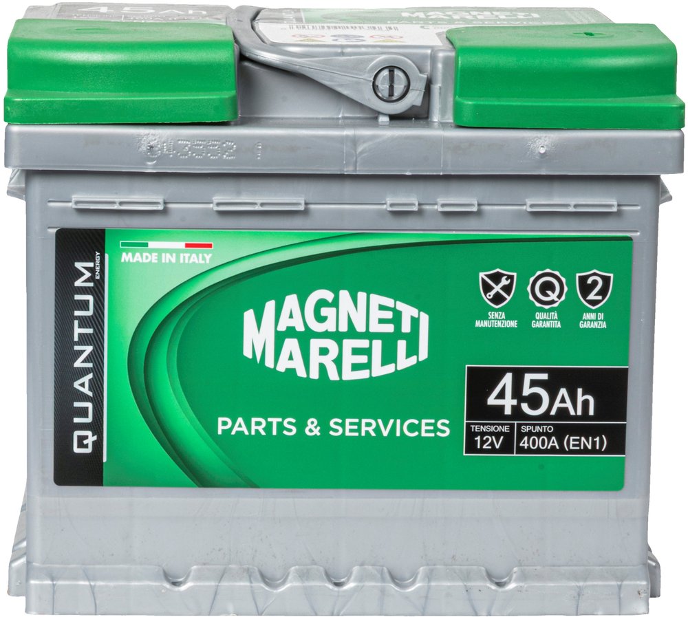 QUANTUM ENERGY Magneti Marelli Batteria per auto 45AH 12V 360A EN1 per cassetta