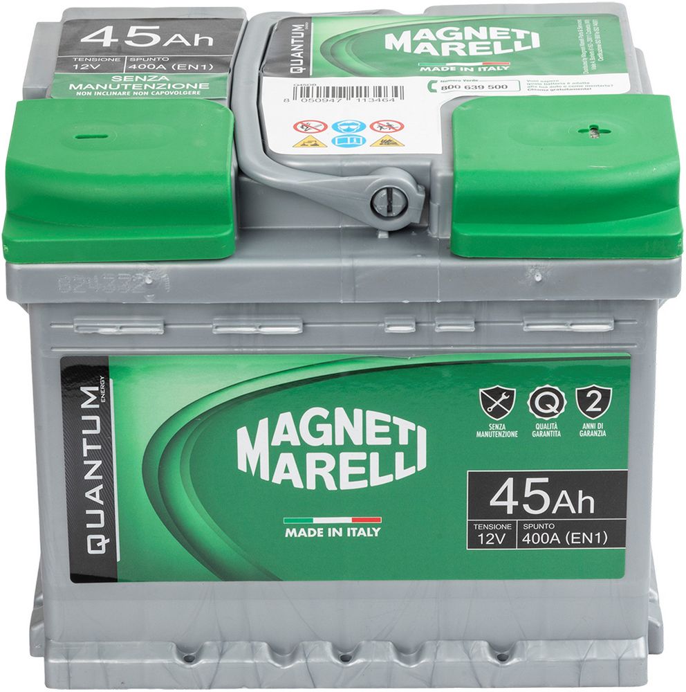 Magneti Marelli Batteria per auto 45AH 12V 360A EN1 per cassetta L1B