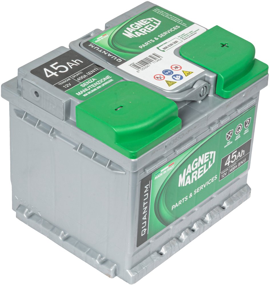QUANTUM ENERGY Magneti Marelli Batteria per auto 45AH 12V 360A EN1 per cassetta