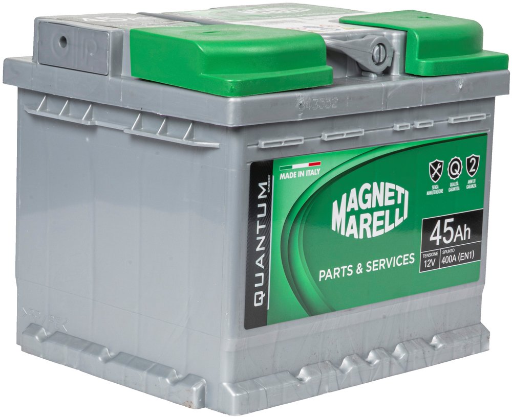 QUANTUM ENERGY Magneti Marelli Batteria per auto 45AH 12V 360A EN1 per cassetta
