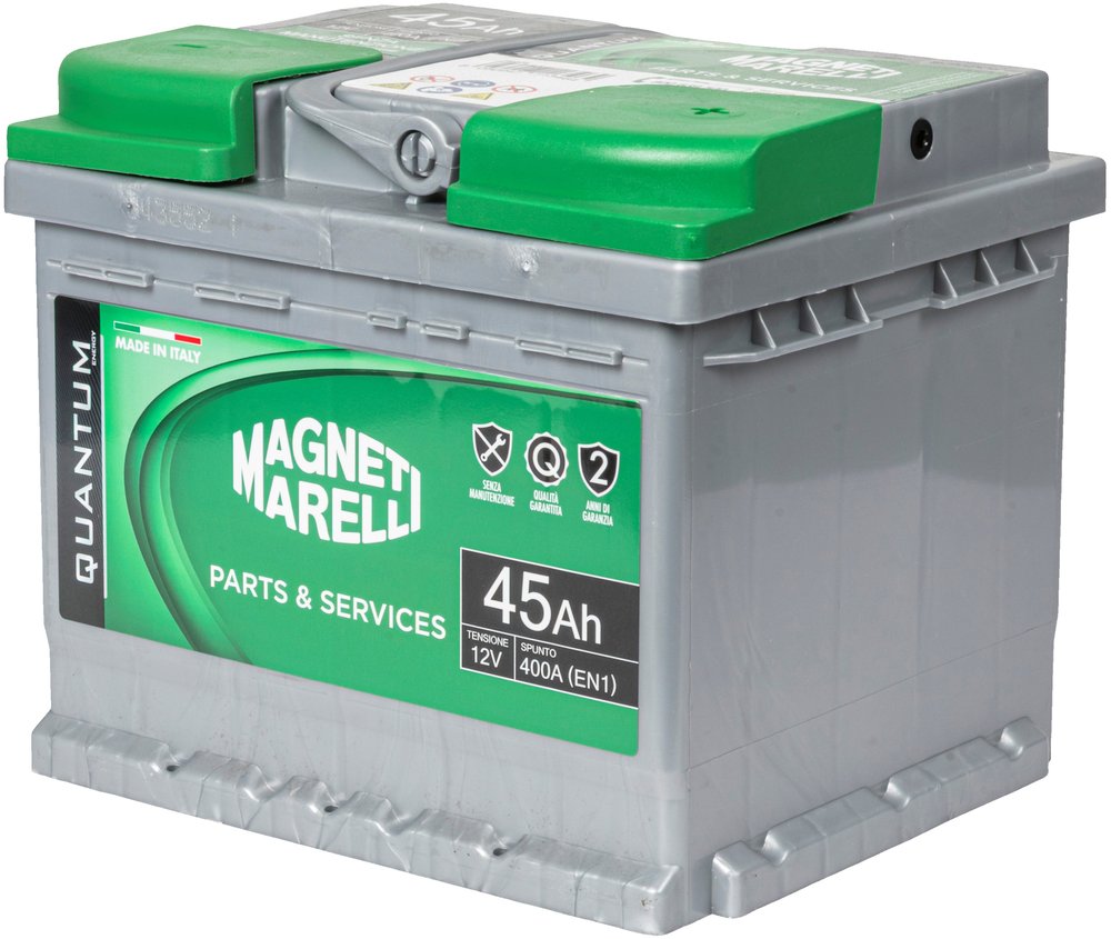 QUANTUM ENERGY Magneti Marelli Batteria per auto 45AH 12V 360A EN1 per cassetta