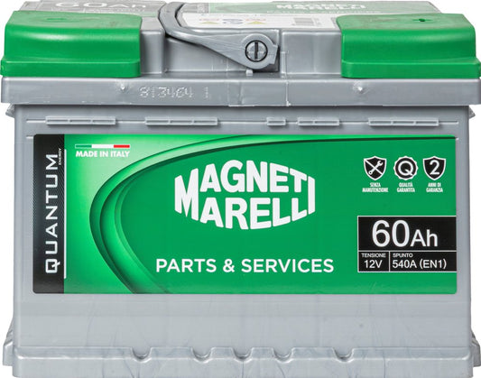 QUANTUM ENERGY Magneti Marelli Batteria per auto 60AH 12V 540A EN1 per cassetta