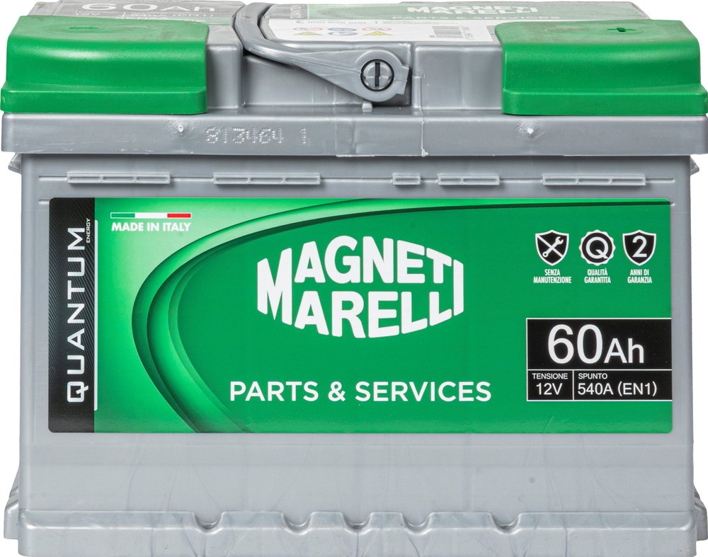 QUANTUM ENERGY Magneti Marelli Batteria per auto 60AH 12V 540A EN1 per cassetta