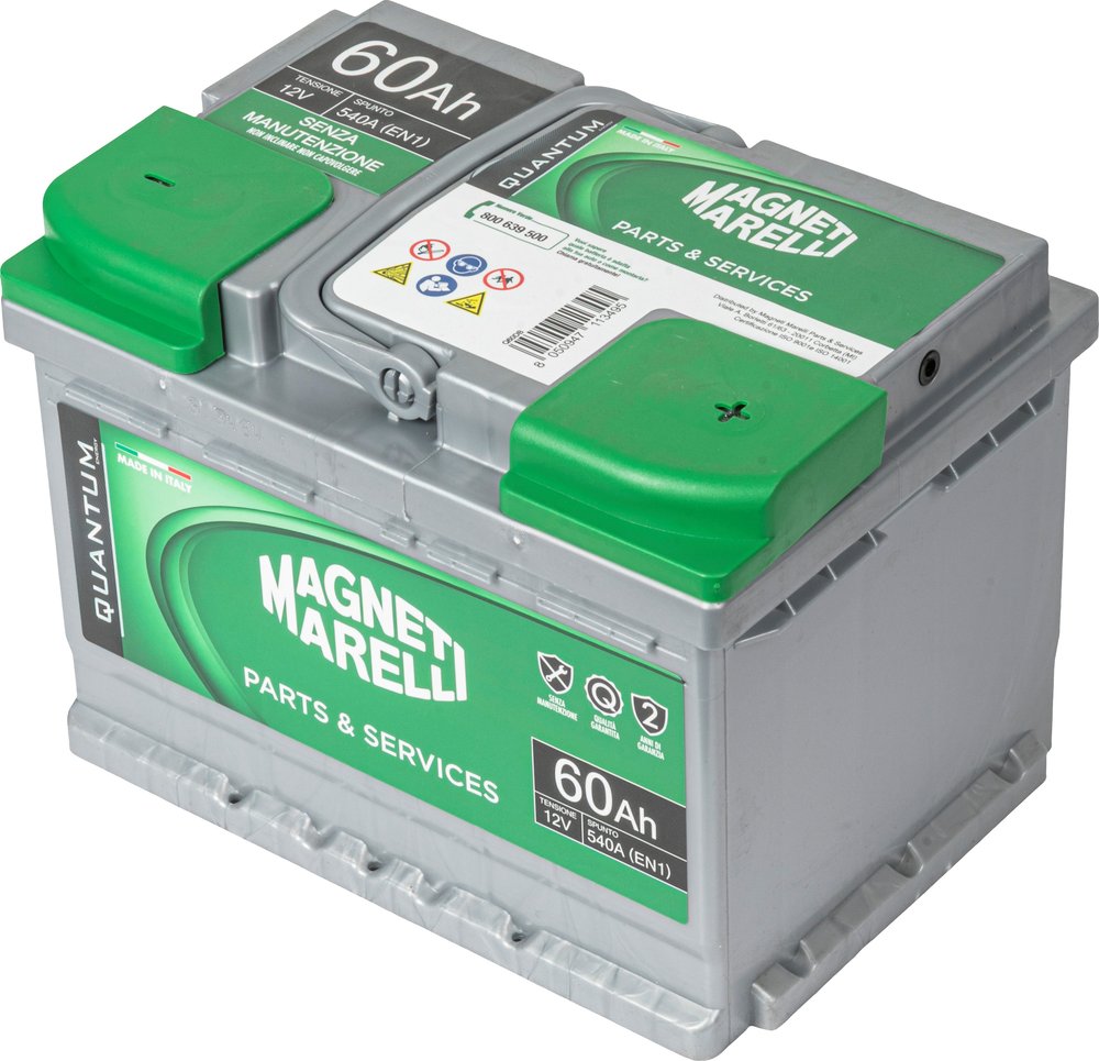 QUANTUM ENERGY Magneti Marelli Batteria per auto 60AH 12V 540A EN1 per cassetta
