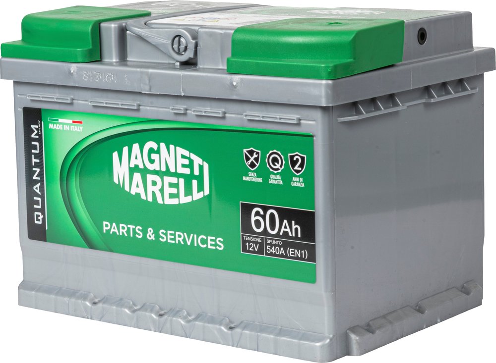 QUANTUM ENERGY Magneti Marelli Batteria per auto 60AH 12V 540A EN1 per cassetta