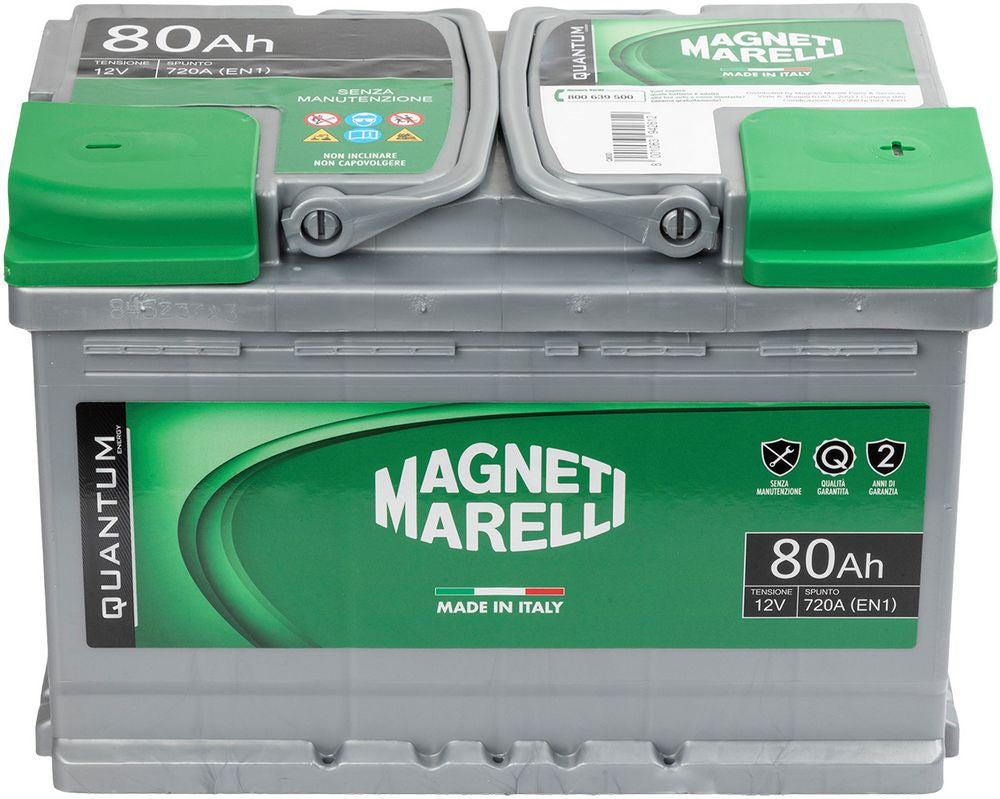 Magneti Marelli Batteria per auto 80AH 12V 720A EN1 per cassetta L3B