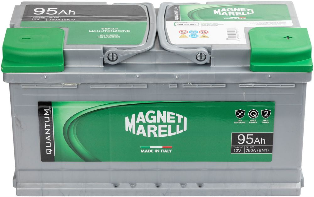 QUANTUM ENERGY Magneti Marelli Batteria per auto 95AH 12V 760A EN1 per cassetta