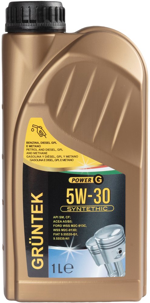 GRUNTEK Olio Power-G sintetico 1L 5W30 per motoridiesel e benzina