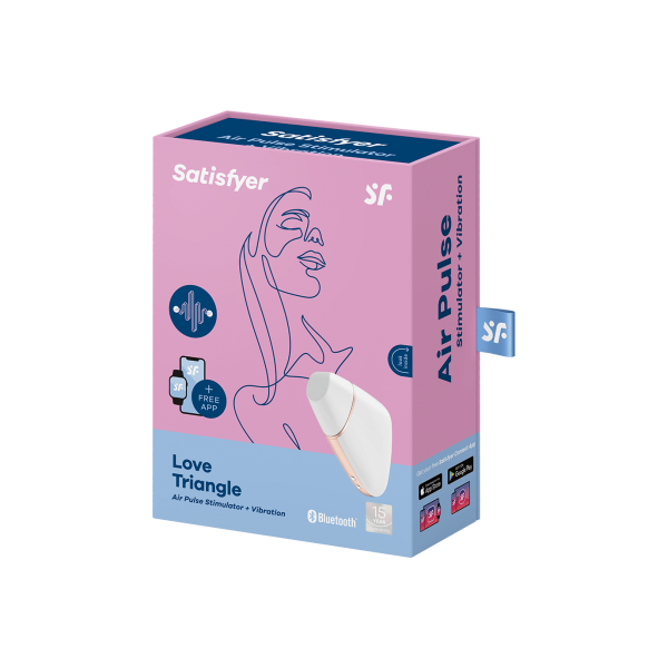 SATISFYER - STIMOLATORE E VIBRATORE TRIANGOLO LOVE BIANCO