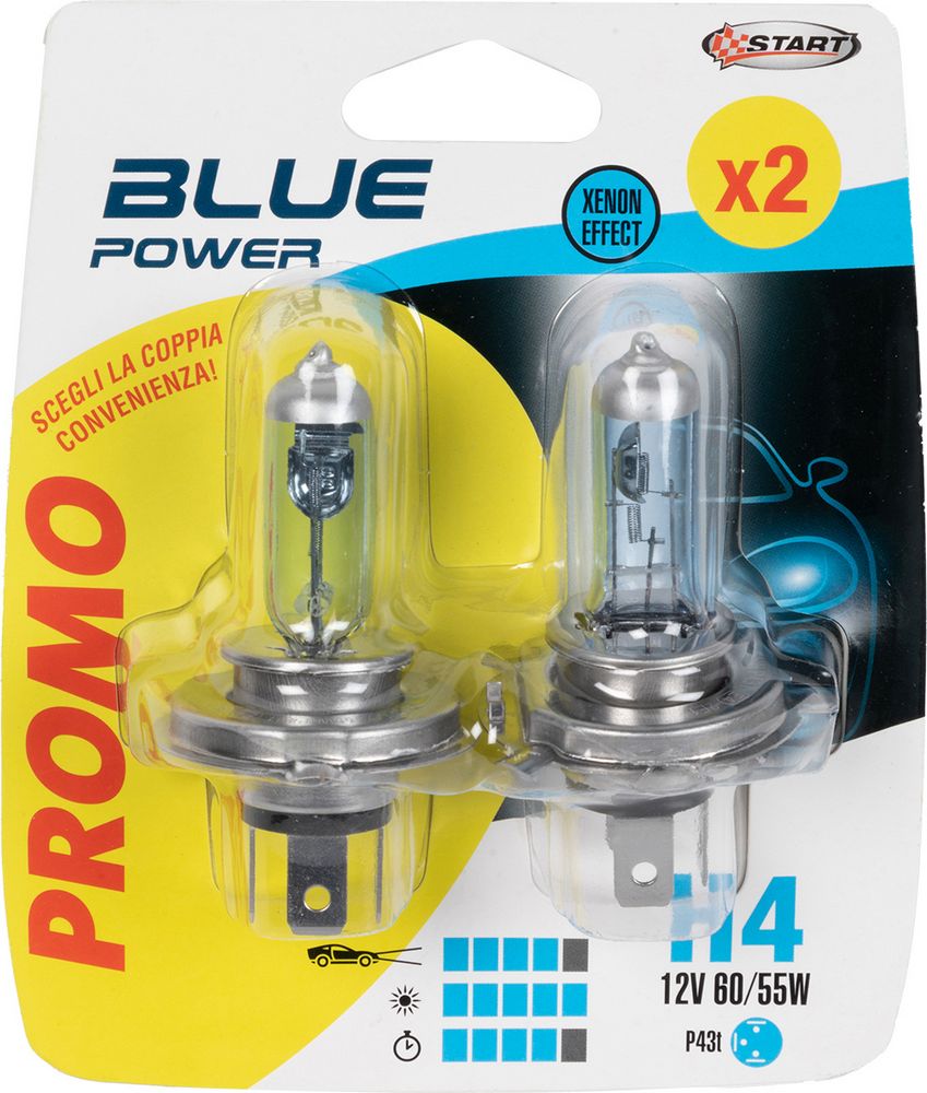 START Coppia di lampadine auto alogene H1 12V 60/55W P14,5s Accessorio Originale
