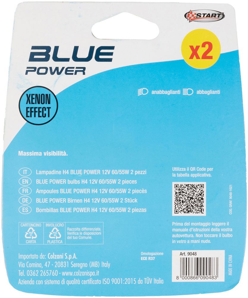 START Coppia di lampadine auto alogene H1 12V 60/55W P14,5s Accessorio Originale