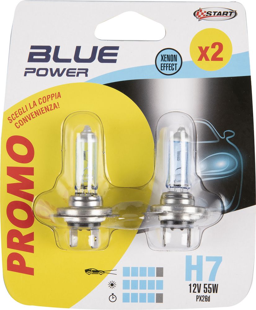 START Coppia di lampadine auto alogene H7 12V 55W PX26d Accessorio Originale