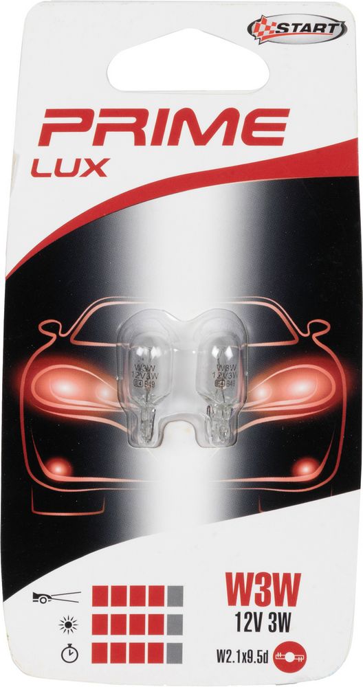 START W3W Coppia di Lampadine in vetro per luci auto 12V 3W W2,1x9,5d