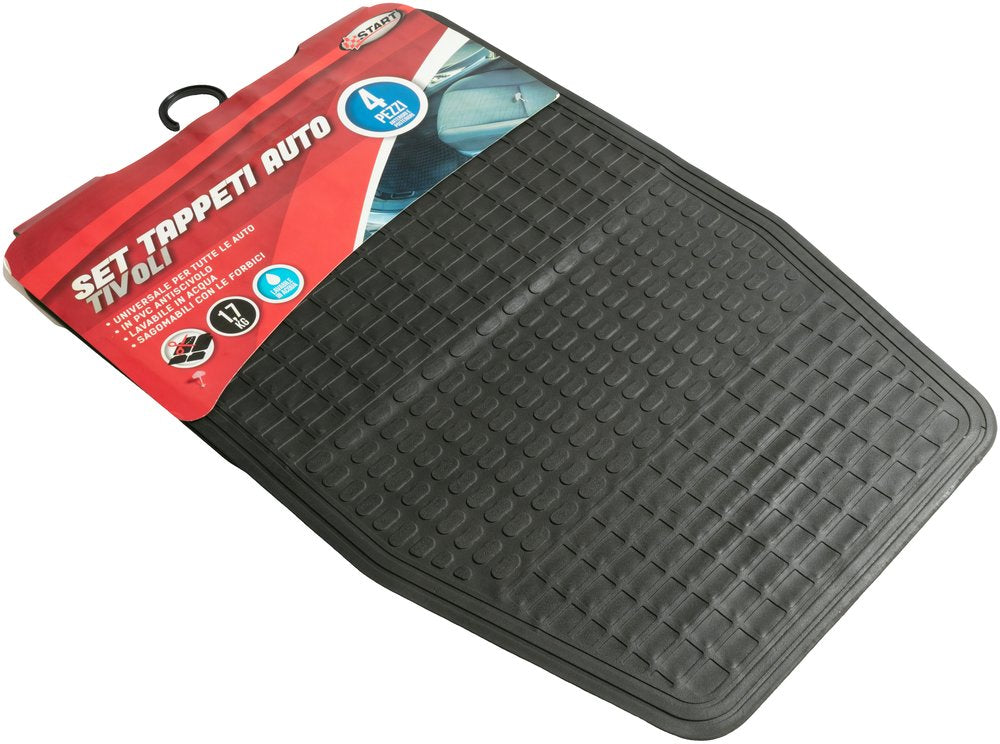 START Set Completo Tappeti Auto Tivoli in PVC Kg 1,6 4 Pezzi Universale