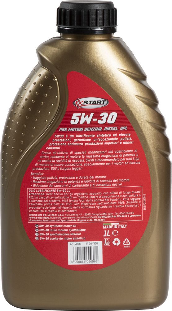 START Olio Lubrificante Motore 5w 30 Diesel e Benzina Sint Drive Tanica 1 Litro