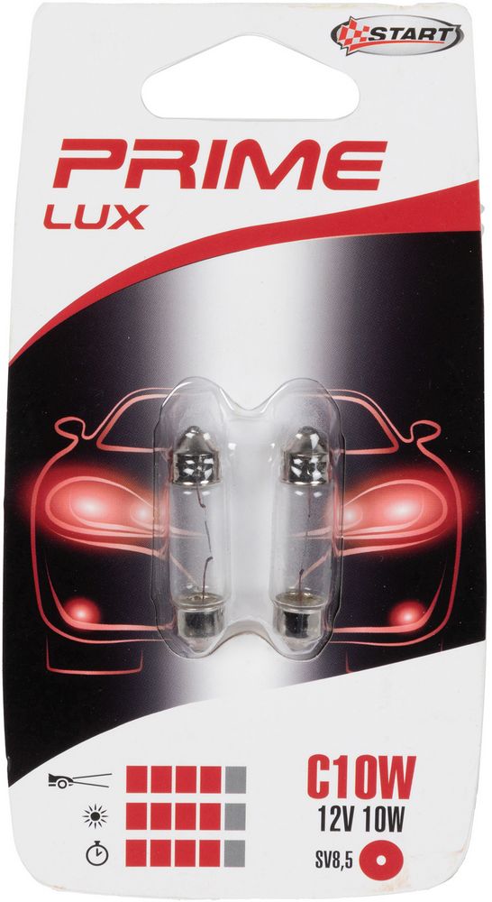 START C10W coppia di lampadine per luci auto siluro 12V 10W attacco SV8,5