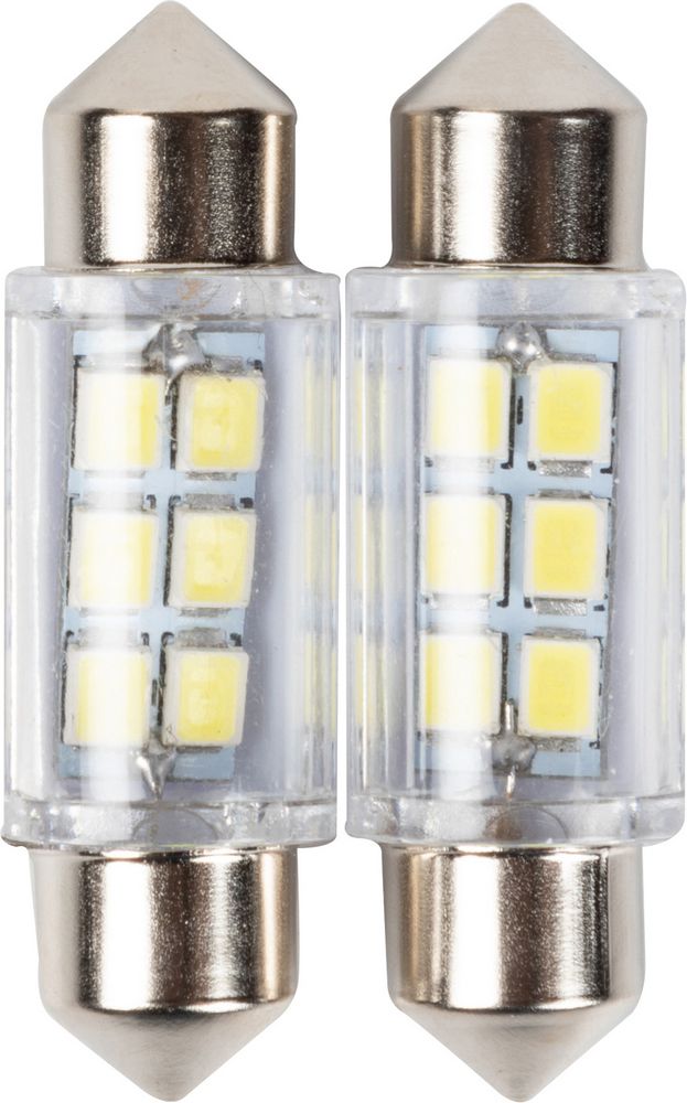START C10W Coppia di Lampadine 8 Led Siluro per luci auto 12V 10W SV8,5