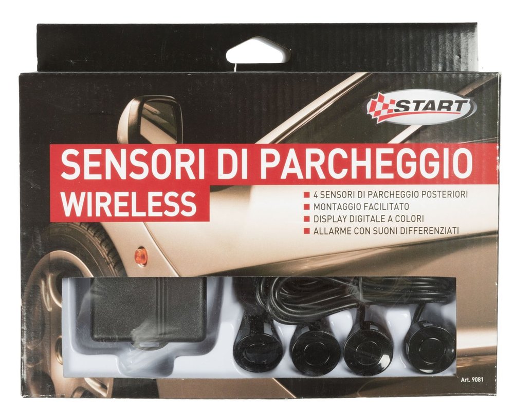 Sensori di parcheggio wireless 4 pezzi per auto sensore a ultrasuoni