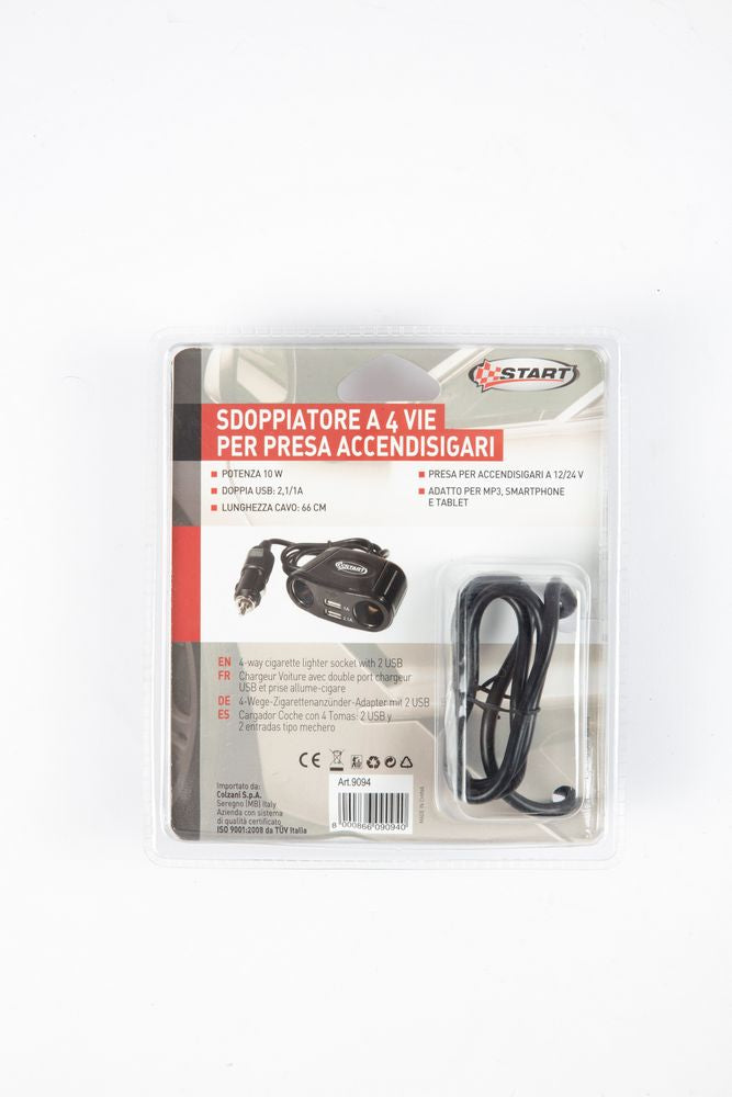 START Sdoppiatore 2 Vie per Presa Accendisigari con USB-A + USB-C - Adattatore