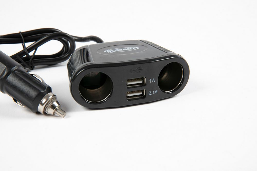 Presa accendisigari a 4 vie con filo da 66 cm 10W 12/24V