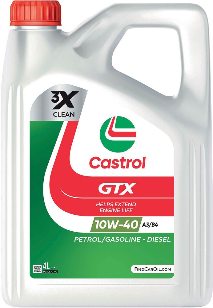 Castrol GTX Ultraclean 10W-40 ACEA A3/B3 API SL 4L Semisintetico Olio Motore