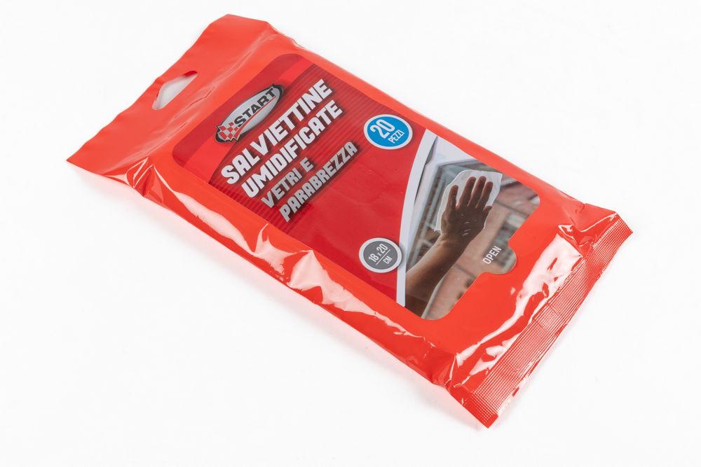 START Salviette Umidificante per vetri e parabrezza, salva freschezza 18cm x