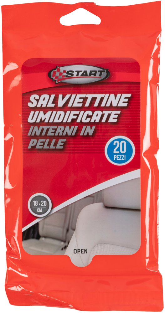 START Salviette Umidificante per superfici in pelle confezione salva freschezza