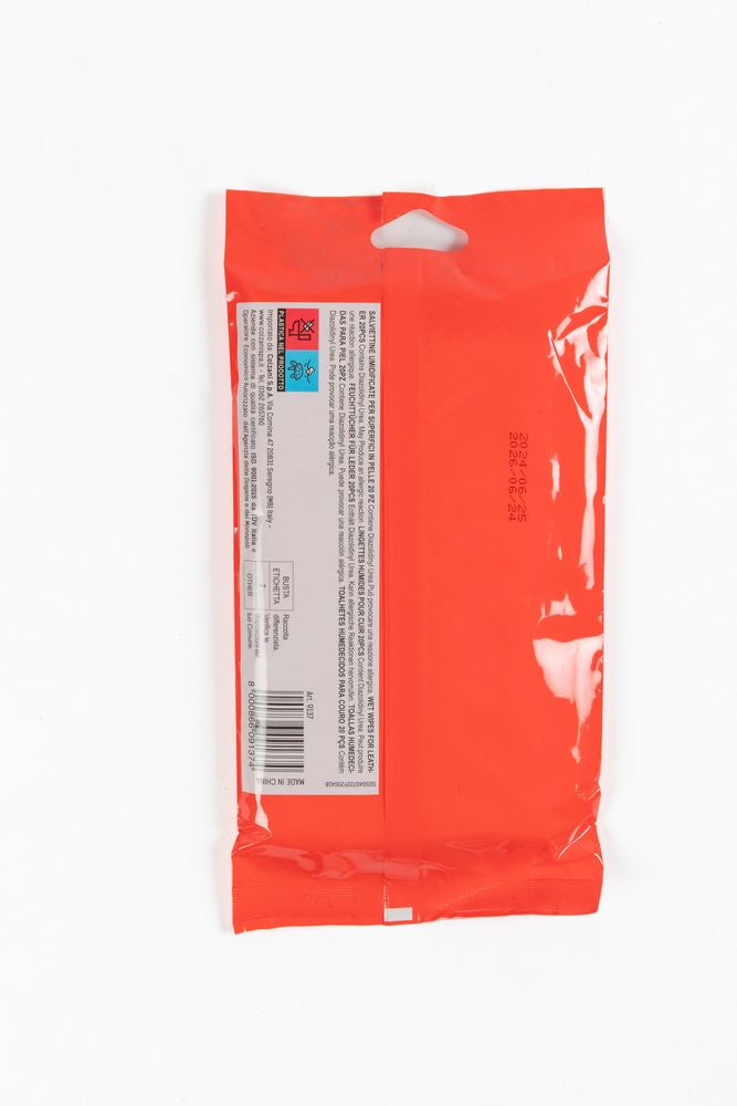 Salviette Umidificante per superfici in pelle 20 pezzi 18cm x 20cm