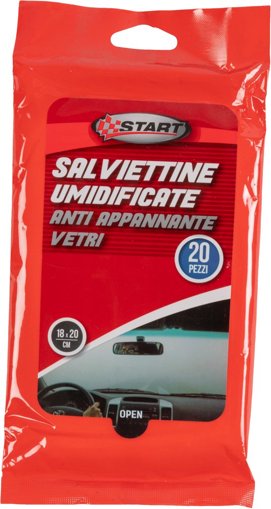 START Salviette umidificante anti appannante vetri confezione salva spazio 20