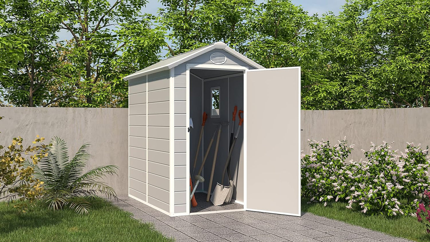Garden Friend Casetta in plastica Harmony Medium Store H. 204 P. 192 L. 134 cm grigia