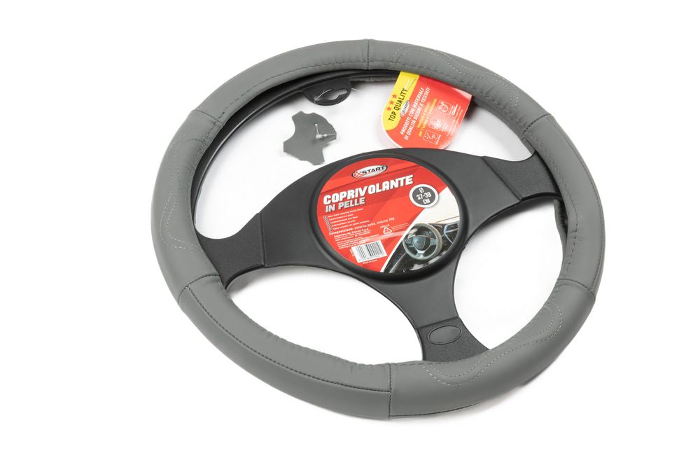 Coprivolante auto in pelle antiscivolo diametro da 37 a 39 cm