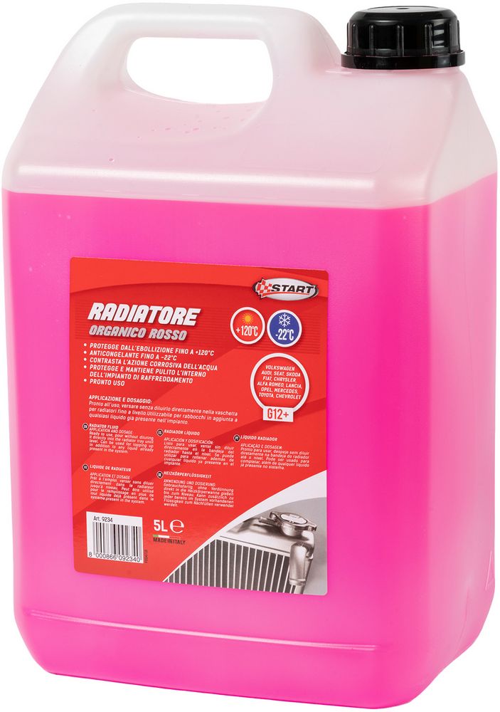 START: Antigelo rosso -22C 5L  Per motori in alluminio ad alte prestazioni