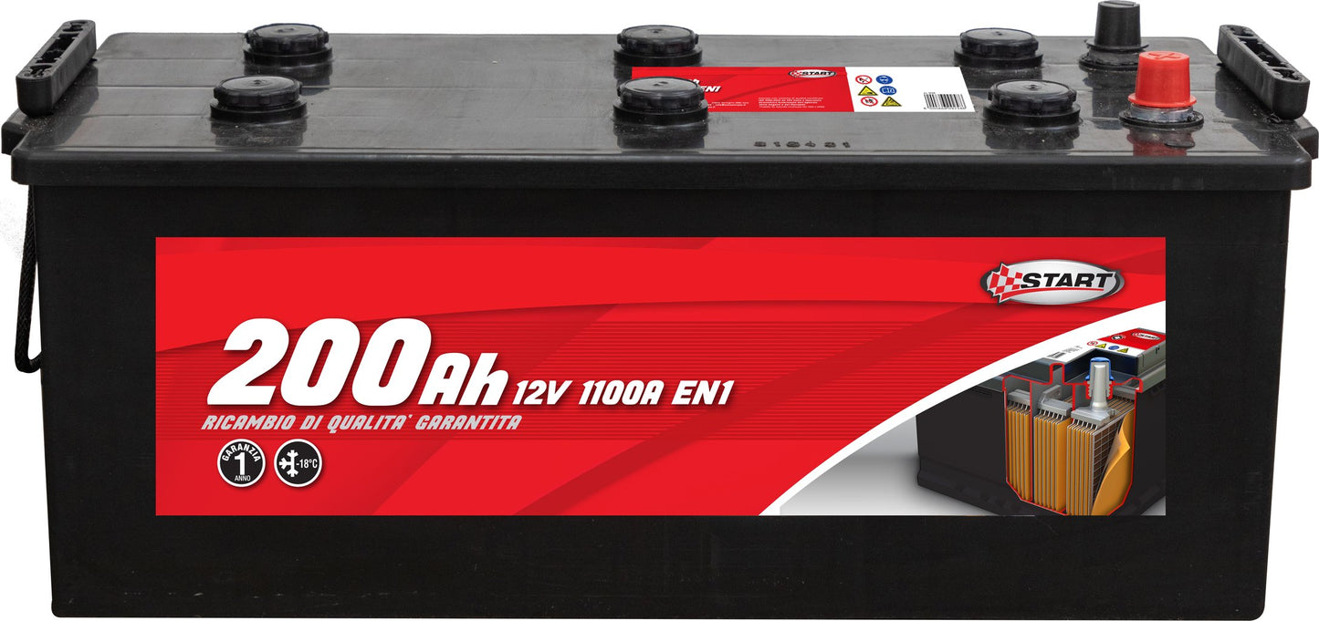 Batteria Autocarro 200AH 1000A Polo positivo:Destro Cassetta C