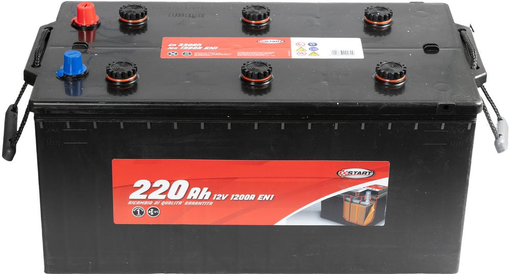 START Batteria 220Ah 12V 1200A EN1 Cassetta C Positivo Sinistro Batteria