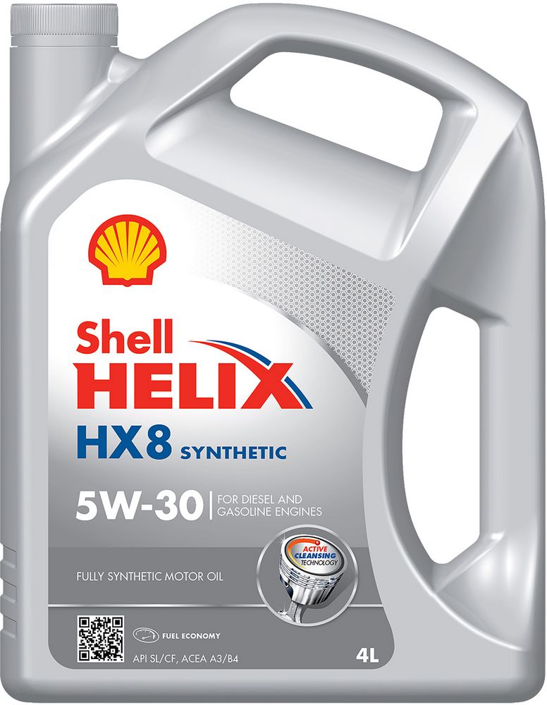 SHELL Olio HELLIX HX8 lubrificante sintetico 4L 5W30 per motori benzina e diesel